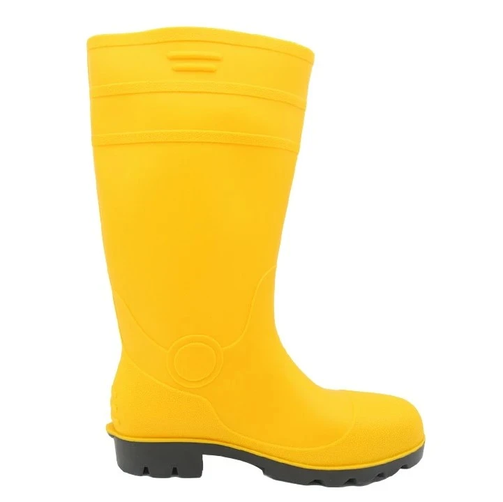 Waterproof Steel Toe Yellow PVC Safety Gumboots suppliers